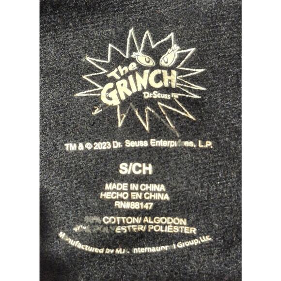 The Grinch Black Hoodie with Kangaroo Pocket Adult Small Cotton Blend - Picture 5 of 7